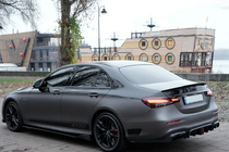 Mercedes E-class W213 2016-2023 Diffuseur de pare-chocs arrière pour E63 AMG 2020-2023, Carbone photo 4