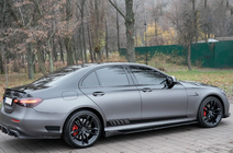 Mercedes E-class W213 2016-2023 Diffuseur de pare-chocs arrière pour E63 AMG 2020-2023, Carbone photo 5