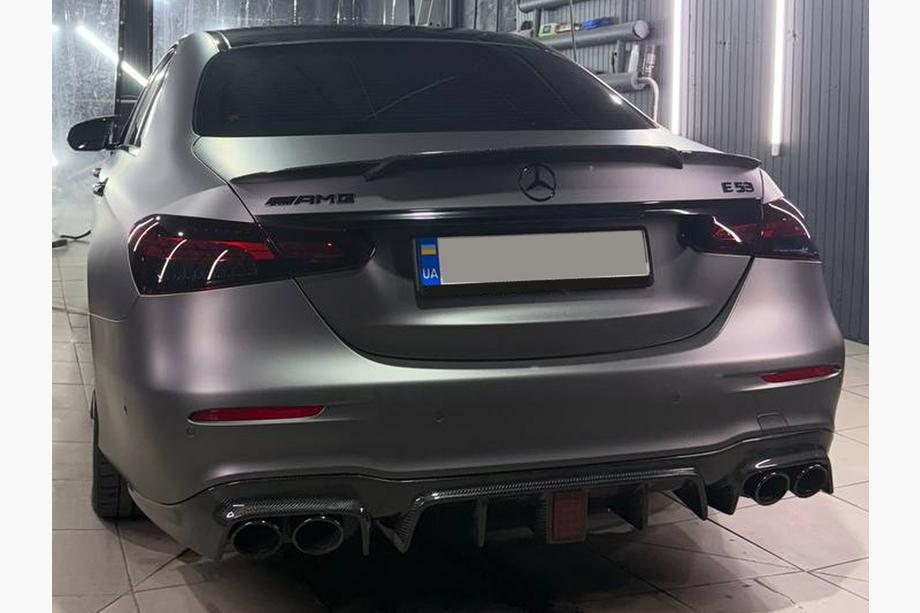 Mercedes E-class W213 2016-2023 Diffuseur de pare-chocs arrière pour E63 AMG 2020-2023, Carbone Photo 8