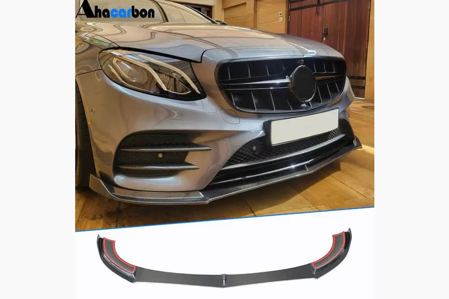 Mercedes E-class W213 2016-2023 Lame Avant V1 pour AMG-Line / E43 AMG 2016-2019, Carbone Photo 1