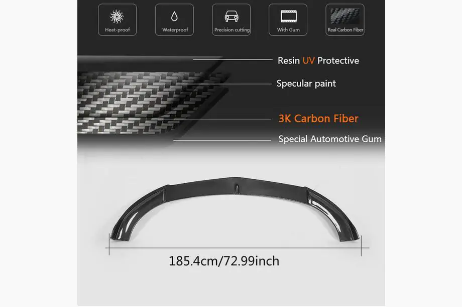 Mercedes E-class W213 2016-2023 Lame Avant V1 pour AMG-Line / E43 AMG 2016-2019, Carbone Photo 5