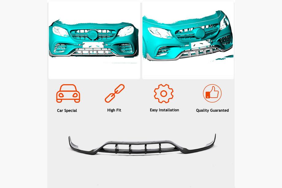 Mercedes E-class W213 2016-2023 Lame avant V2 pour E63 AMG 2016-2019 Carbone Photo 2