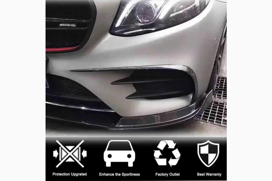 Mercedes E-class W213 2016-2023 Extensions de Pare-chocs Avant V1 (pour E43 AMG 2016-2019, Carbone) Photo 3