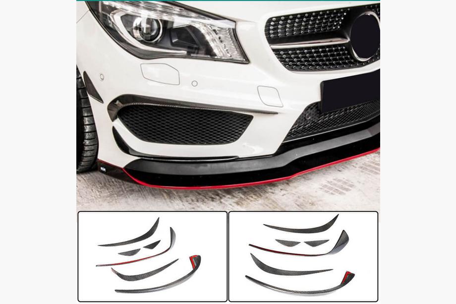Mercedes CLA C117 2013-2019 Extensions de Pare-chocs Avant en Carbone pour CLA45 AMG SD 2013-2016 Image