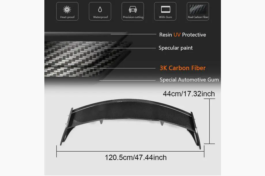 Mercedes A-class W176 2012-2018 Aileron V1 (pour HB, Carbone) Photo 5