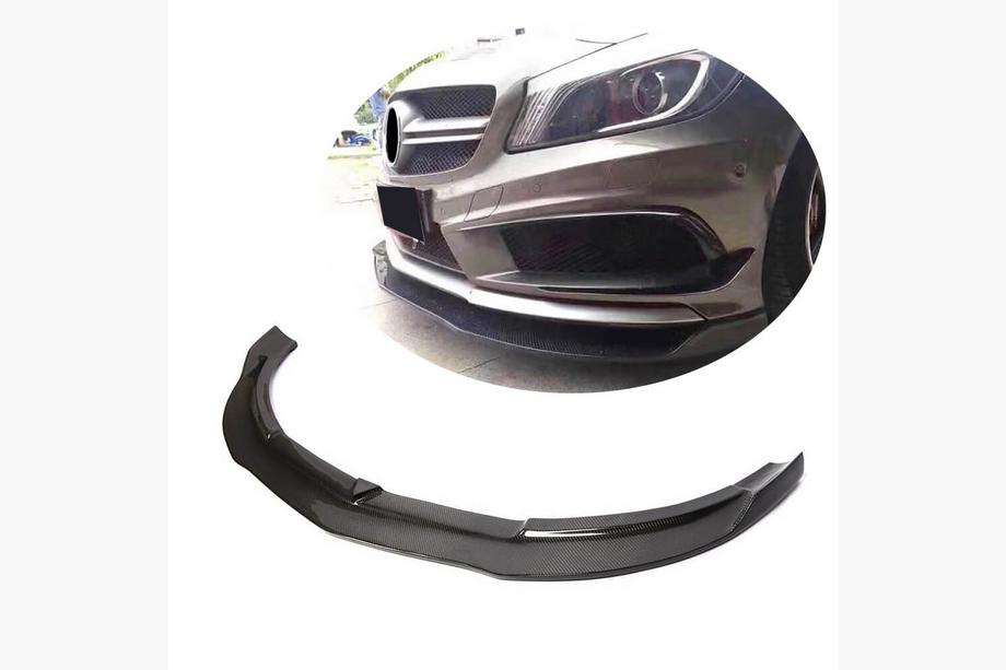 Mercedes A-class W176 2012-2018 Lame Avant V1 pour AMG-Line / A45 AMG HB 2013-2015, Carbone Photo 1