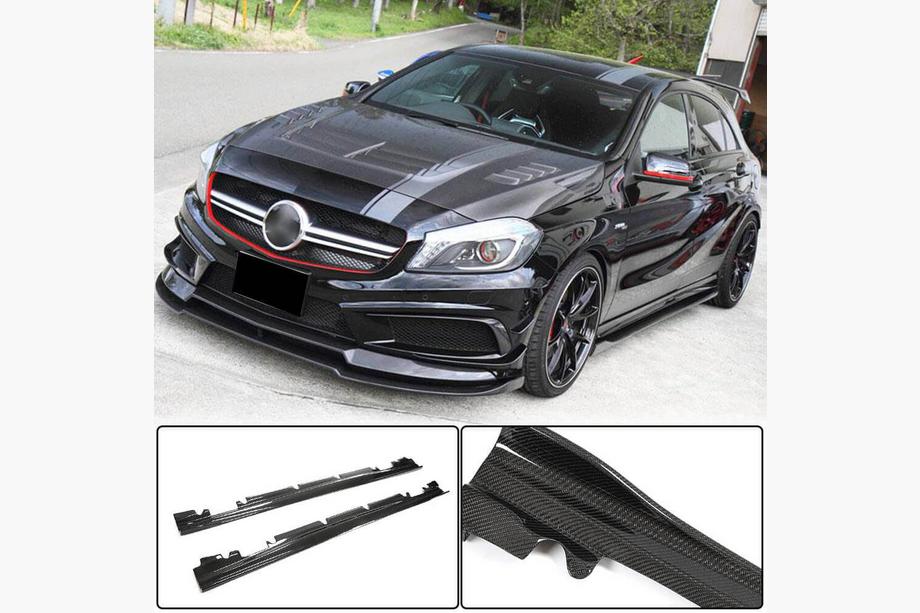 Mercedes A-class W176 2012-2018 Bas de Caisse V4 (Carbone) Photo 1