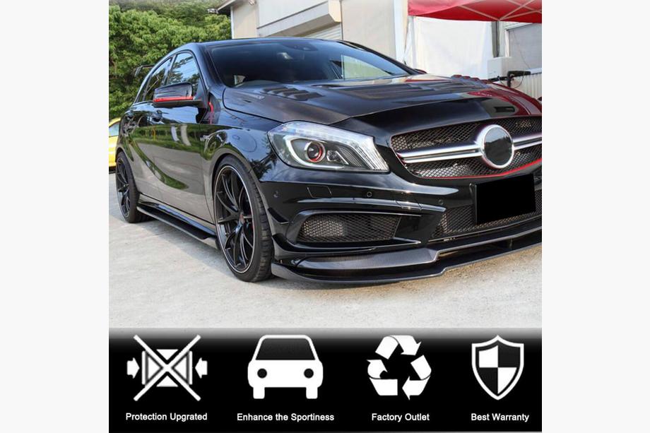 Mercedes A-class W176 2012-2018 Bas de Caisse V4 (Carbone) Photo 2