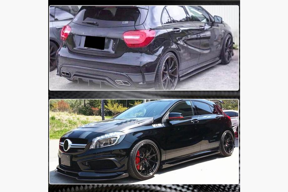 Mercedes A-class W176 2012-2018 Bas de Caisse V4 (Carbone) Photo 3