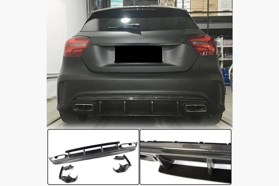 Mercedes A-class W176 2012-2018 Diffuseur de Pare-chocs Arrière V1 pour AMG-Line / A45 AMG HB Photo 1