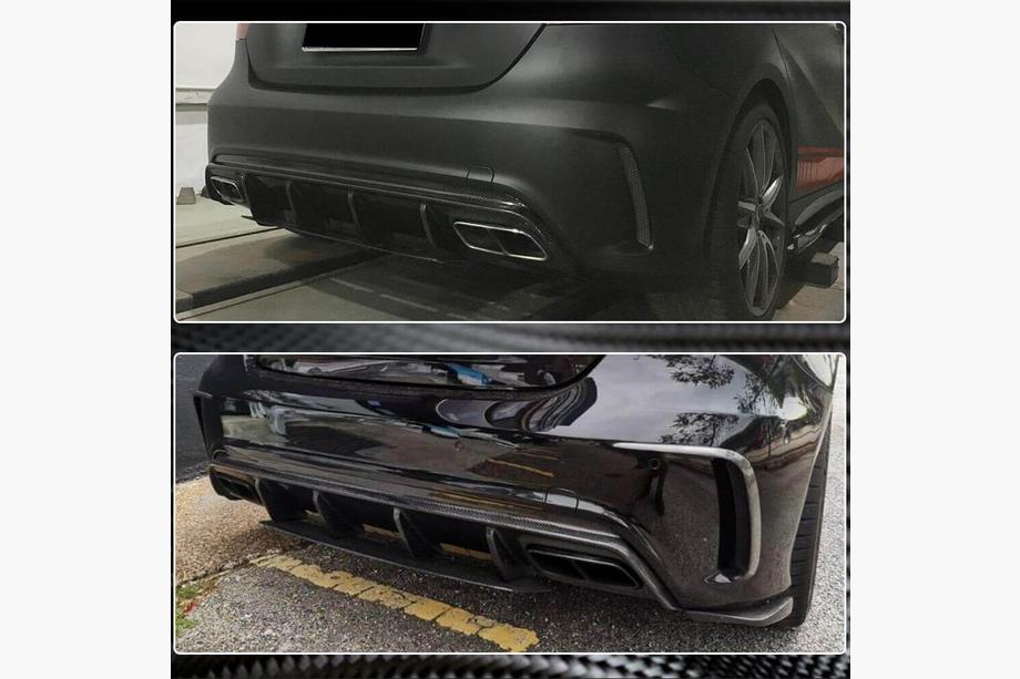 Mercedes A-class W176 2012-2018 Diffuseur de Pare-chocs Arrière V1 pour AMG-Line / A45 AMG HB Photo 4