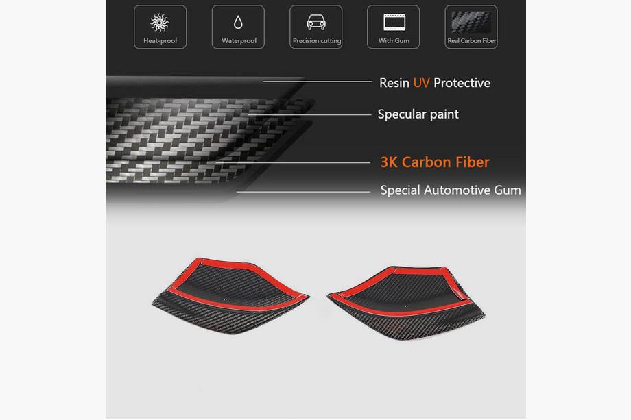 Mercedes A-class W176 2012-2018 Couvre Flap de pare-chocs arrière (pour AMG-Line / A45 AMG HB, Carbone) Photo 5