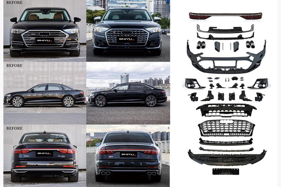Audi A8 2018- Kit carrosserie facelift sans remplacement des phares (vers S8 2025) Image