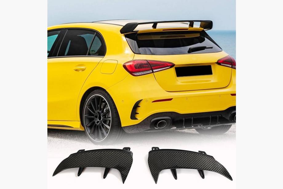 Mercedes A-class W177 2018- Couvre pare-chocs arrière (pour A45 AMG 2021-2023, Carbone) Photo 1