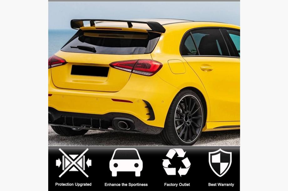 Mercedes A-class W177 2018- Couvre pare-chocs arrière (pour A45 AMG 2021-2023, Carbone) Photo 2