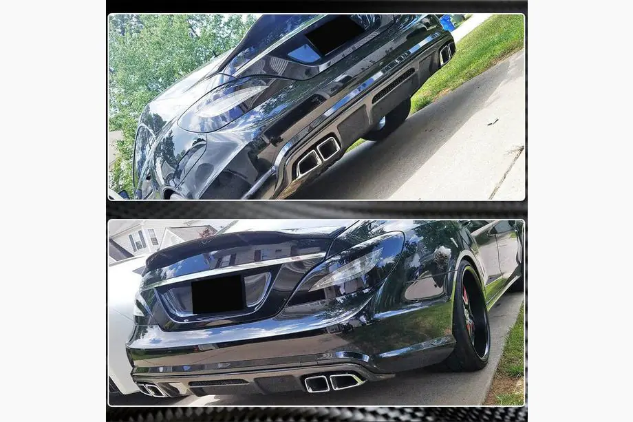Mercedes CLS C218 2011-2018 Diffuseur de Pare-chocs Arrière (pour Base/CLS63 AMG 2015-2018, Carbone) Photo 4