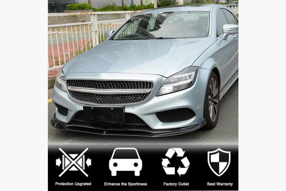 Mercedes CLS C218 2011-2018 Lame avant de pare-chocs (pour Base SD 2015-2018, Carbone) Photo 2