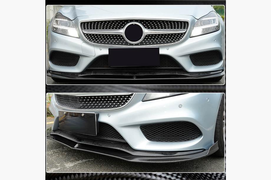 Mercedes CLS C218 2011-2018 Lame avant de pare-chocs (pour Base SD 2015-2018, Carbone) Photo 3