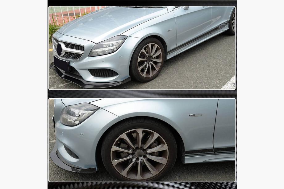Mercedes CLS C218 2011-2018 Lame avant de pare-chocs (pour Base SD 2015-2018, Carbone) Photo 4