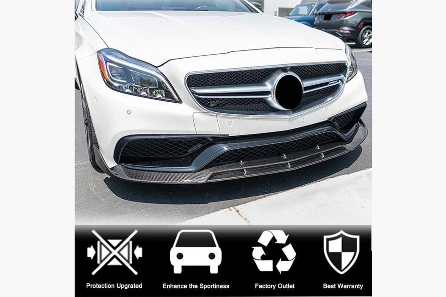 Mercedes CLS C218 2011-2018 Lame avant de pare-chocs Lip V1 (pour CLS63 AMG SD 2015-2018, Carbone) Photo 4
