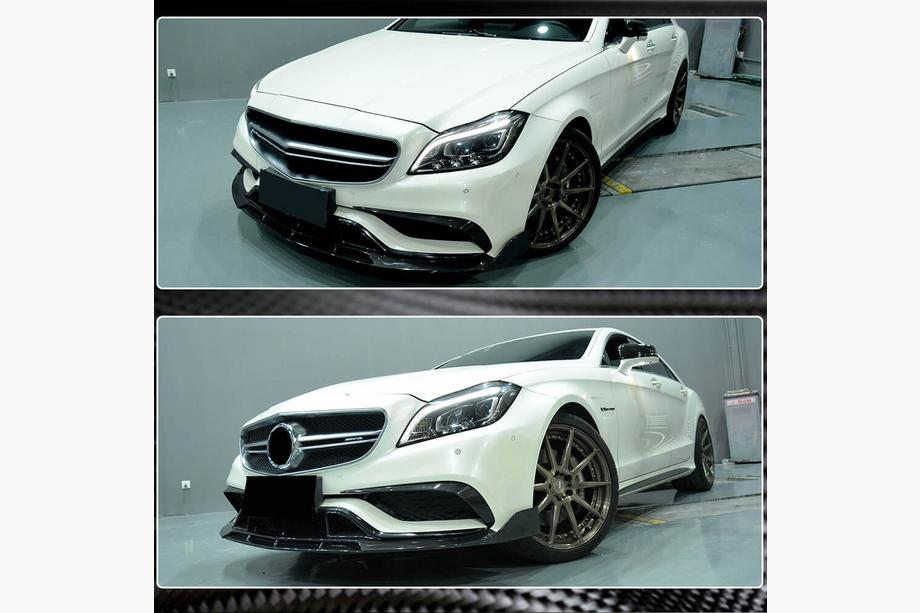 Mercedes CLS C218 2011-2018 Lame avant pare-chocs Lip V3 (pour CLS63 AMG SD 2015-2018, Plastique) Photo 5