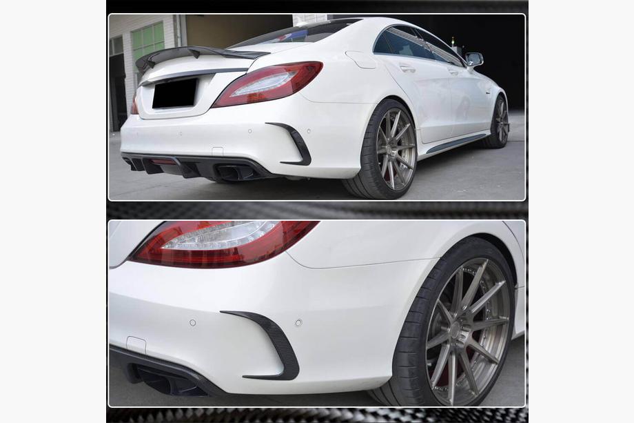 Mercedes CLS C218 2011-2018 Couvre pare-chocs arrière (pour Base / CLS63 AMG SD 2015-2018, Carbone) Photo 5