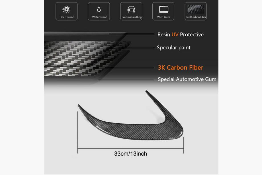 Mercedes CLS C218 2011-2018 Couvre pare-chocs arrière (pour Base / CLS63 AMG SD 2015-2018, Carbone) Photo 6