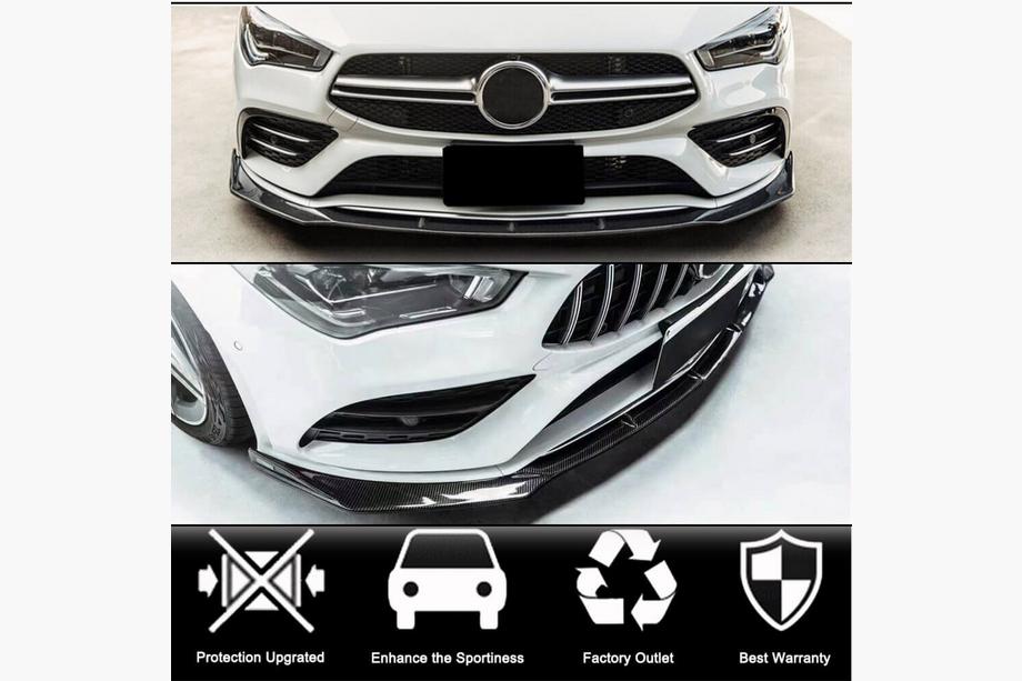 Mercedes CLA C118 2019- Lame avant pare-chocs (pour SD 2019-2022, Carbone) Photo 2