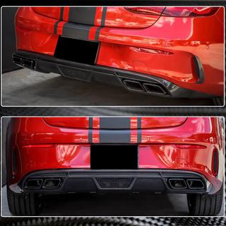 Diffuseur de Pare-chocs Arrière V1 pour AMG-Line 2017-2019 Carbone photo 4