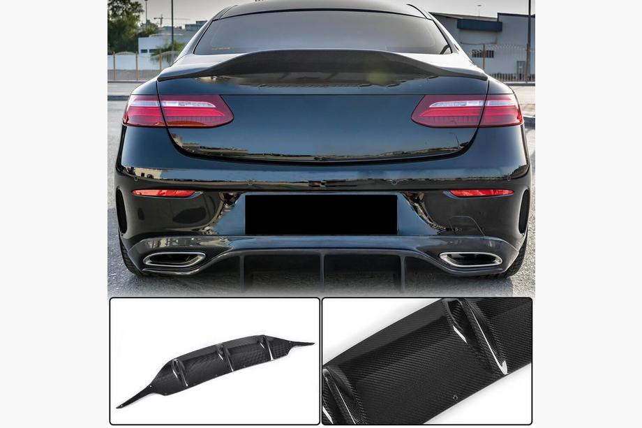 Mercedes E-class coupe C238 2016-2024 Diffuseur de Pare-Chocs Arrière V2 pour AMG-Line 2017-2019 Carbone Image