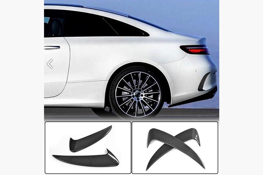 Mercedes E-class coupe C238 2016-2024 Caches de Pare-chocs Arrière (pour AMG-Line 2017-2019, Carbone) Image