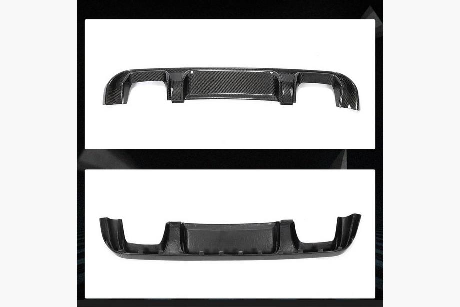 Mercedes Vito/V-class W447 2014- Diffuseur de Pare-chocs Arrière V2 (pour V-Class 2014-2019, Carbone) Photo 2