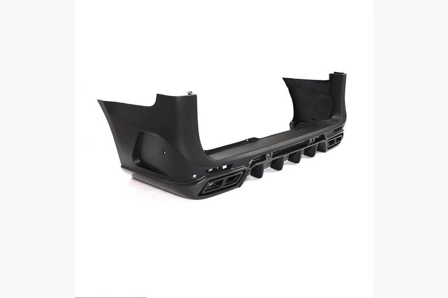 Mercedes Vito/V-class W447 2014- Cache de pare-chocs arrière avec diffuseur (2014-2019, Plastique + Carbone) Photo 2