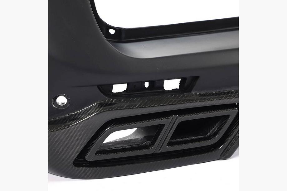 Mercedes Vito/V-class W447 2014- Cache de pare-chocs arrière avec diffuseur (2014-2019, Plastique + Carbone) Photo 3