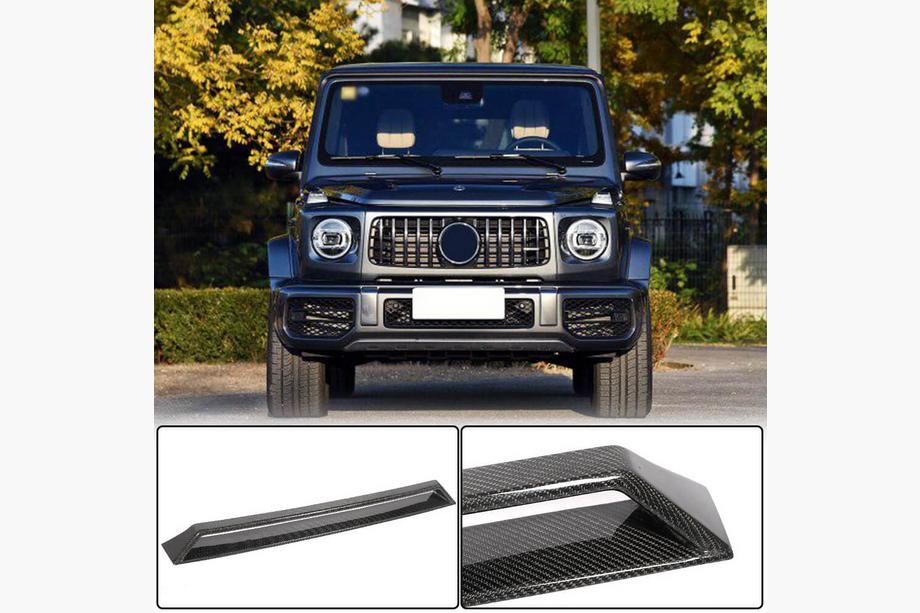 Mercedes G class W463 2018-2024 Lame de pare-chocs avant V2 (pour G63 AMG, Carbone sec) Image