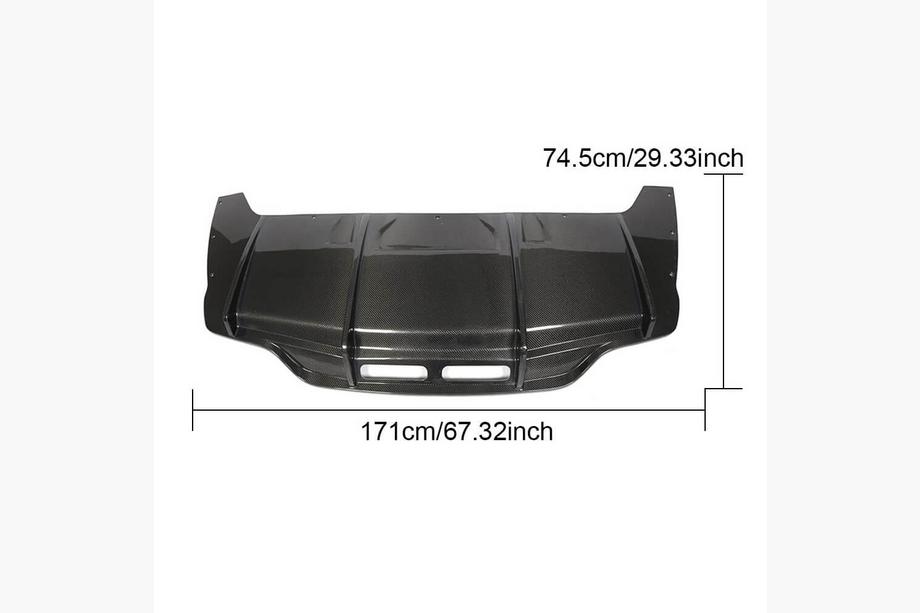 Mercedes S-class C217 Coupe 2014-2020 Diffuseur de pare-chocs arrière pour AMG-Line 2015-2018, Carbone Photo 5