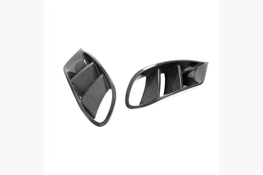 Mercedes S-class C217 Coupe 2014-2020 Inserts de pare-chocs avant (pour AMG-Line 2015-2018, carbone sec) Photo 3