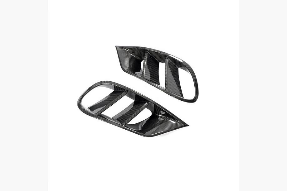 Mercedes S-class C217 Coupe 2014-2020 Inserts de pare-chocs avant (pour AMG-Line 2015-2018, carbone sec) Photo 4