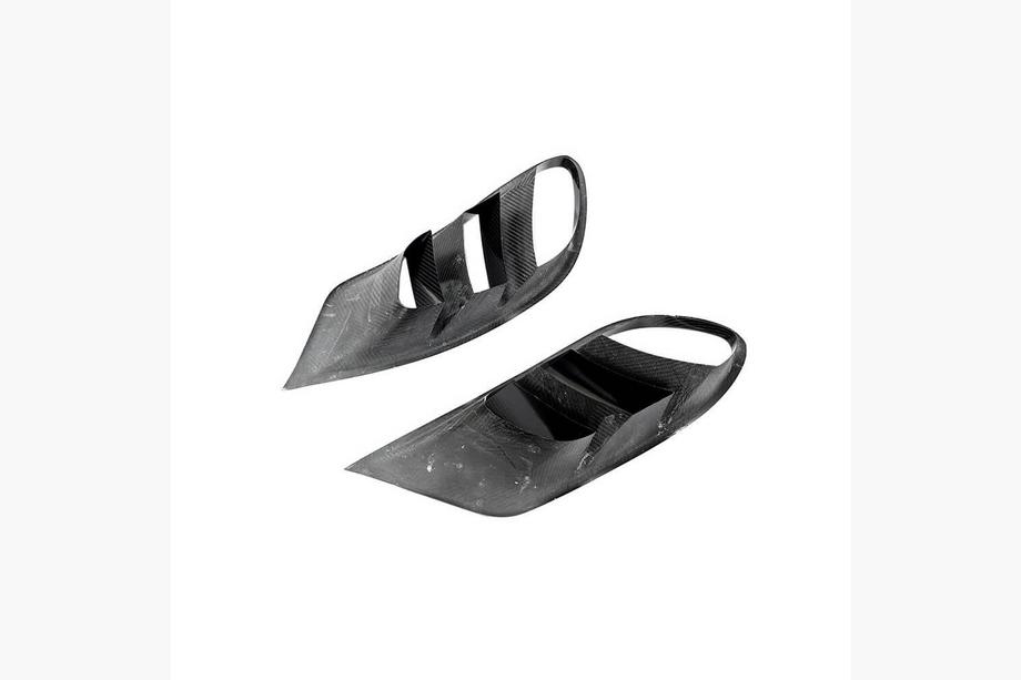 Mercedes S-class C217 Coupe 2014-2020 Inserts de pare-chocs avant (pour AMG-Line 2015-2018, carbone sec) Photo 5