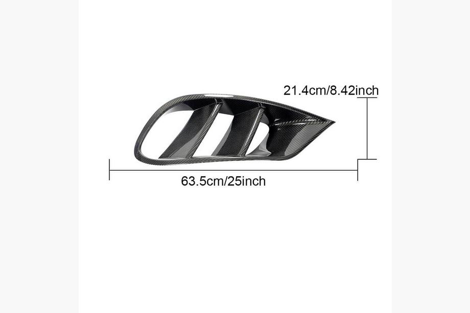 Mercedes S-class C217 Coupe 2014-2020 Inserts de pare-chocs avant (pour AMG-Line 2015-2018, carbone sec) Photo 6