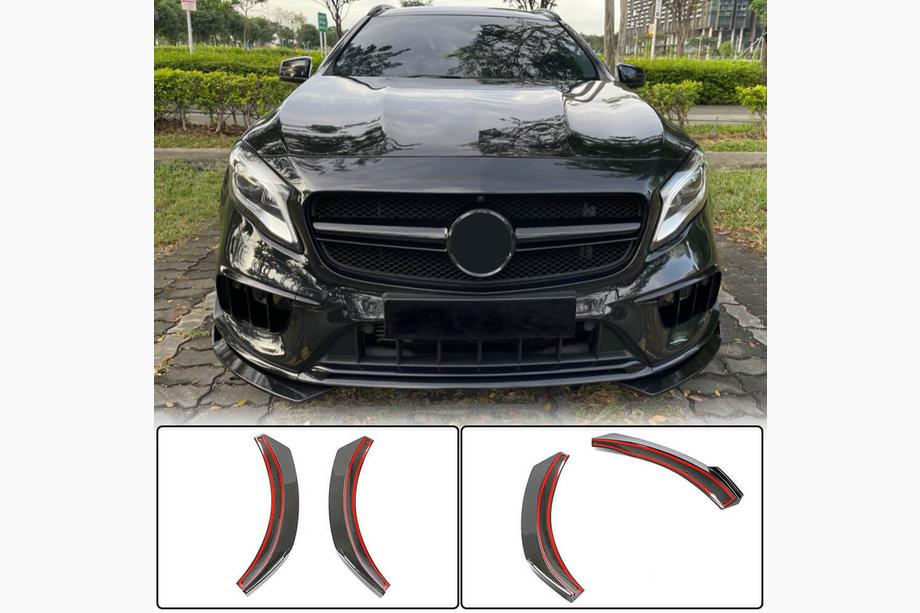 Mercedes GLA X156 2014-2019 Flaps de pare-chocs avant en carbone (pour GLA45 AMG 2017-2020) Photo 1