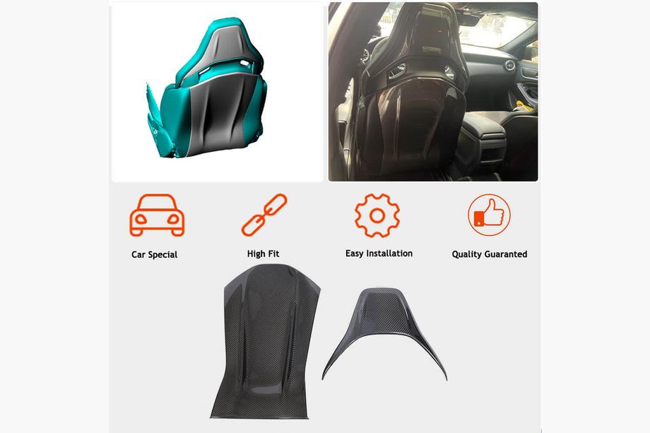 Mercedes A-class W177 2018- Couvre-sièges en Dry Carbon Photo 3