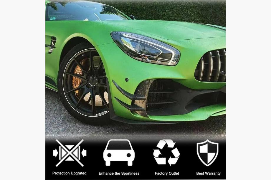 Mercedes AMG GT C190/R190 2014-2022 Extensions de pare-chocs avant V2 (pour GT R 2016-2019, Carbone Sec) Photo 3