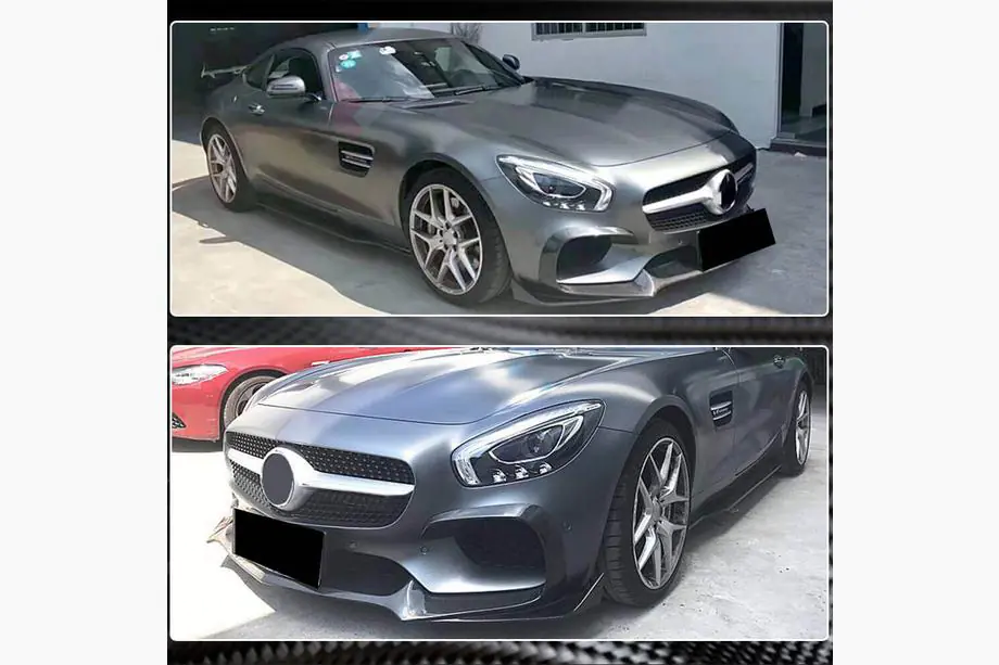 Mercedes AMG GT C190/R190 2014-2022 Lame avant pare-chocs (pour 2015-2017, Carbone) Photo 4