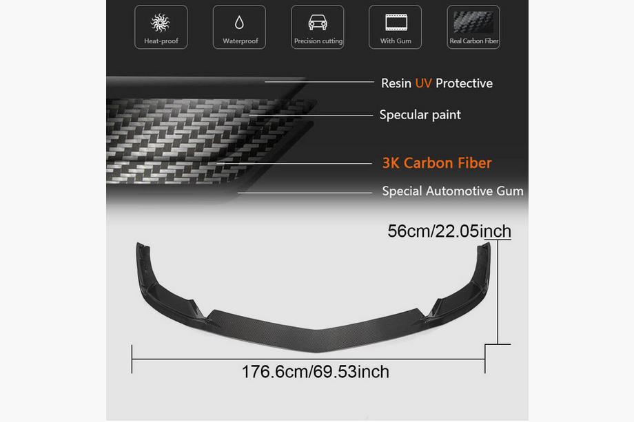 Mercedes SLS C197 2010-2014 Lame Avant Pare-chocs (Carbone) Photo 6