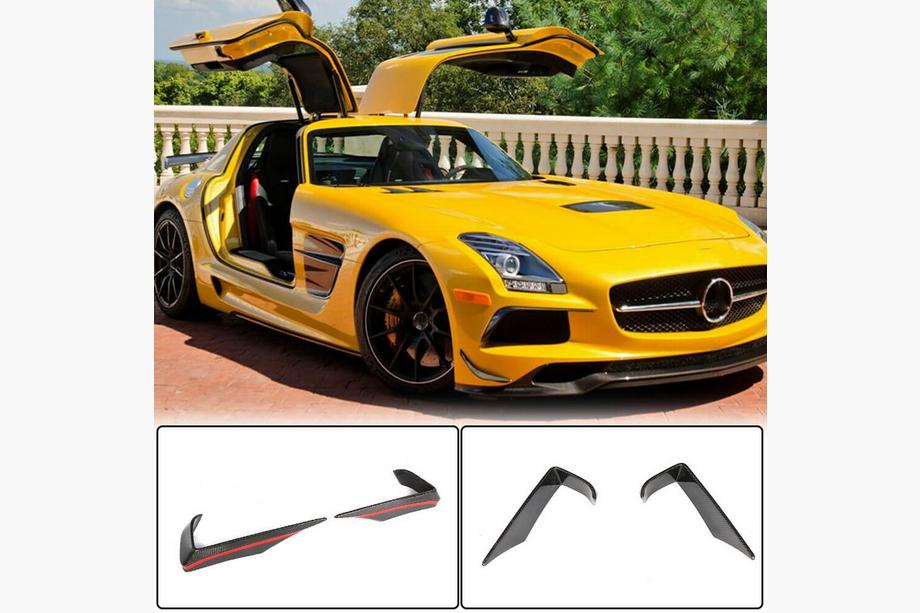 Mercedes SLS C197 2010-2014 Flaps Pare-chocs Avant V2 (Carbone) Image