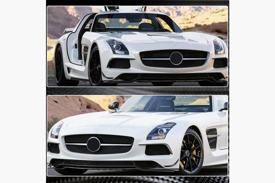 Mercedes SLS C197 2010-2014 Flaps Pare-chocs Avant V2 (Carbone) Photo 5