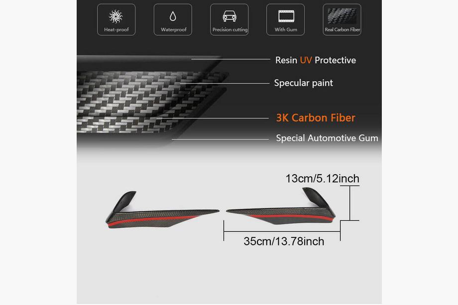 Mercedes SLS C197 2010-2014 Flaps Pare-chocs Avant V2 (Carbone) Photo 6