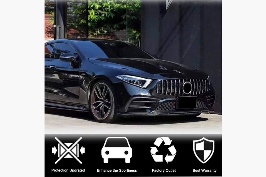 Mercedes CLS C257 2018- Lame avant pare-chocs (pour AMG/AMG-Line 2018-2020, Carbone) Photo 3