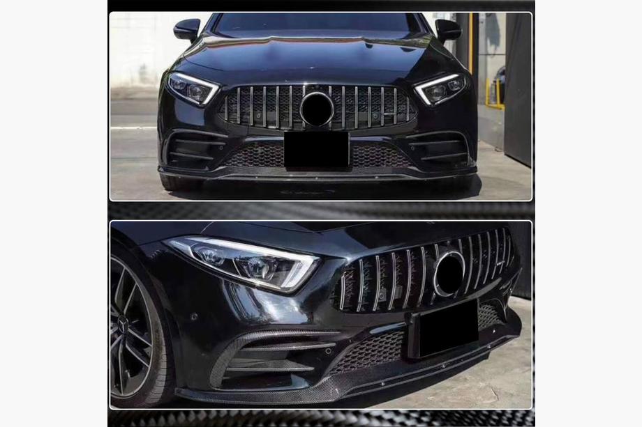 Mercedes CLS C257 2018- Lame avant pare-chocs (pour AMG/AMG-Line 2018-2020, Carbone) Photo 4